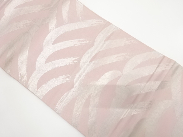 JAPANESE KIMONO / ANTIQUE FUKURO OBI / SILK / WOVEN WAVE